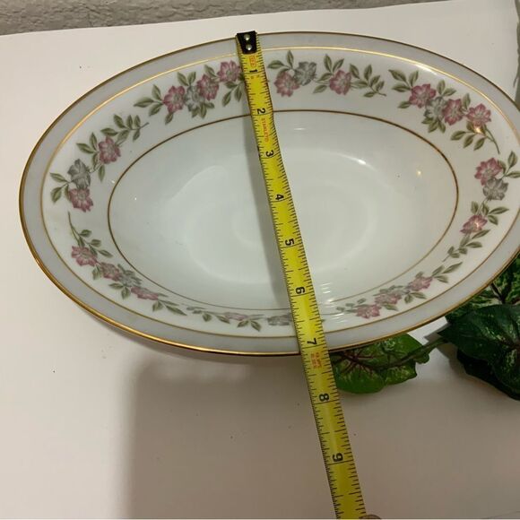 Noritake 5433 Floral Pattern Gold Trim Dish Oval Serving Bowl 10.5" x 7.5" G5 - Picture 7 of 12